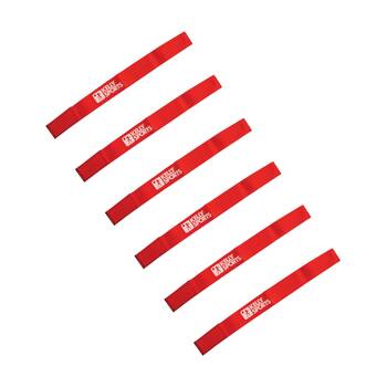 6PK Victor Sports Kelly Nylon Sash Hook & Loop Fastener 50mm Webbing Red 1.2m