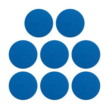 8PK Victor Sports Floor Marker Disc Outdoor Training Non-Slip Rubber Blue 24cm
