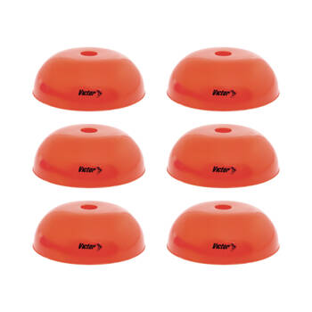 6PK Victor Sports Dome Marker Flexible Durable Athletic Training Red 19x8cm