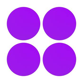 4PK Victor Sports Floor Marker Disc Outdoor Training Non-Slip Rubber Purple 24cm