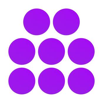 8PK Victor Sports Floor Marker Disc Outdoor Training Non-Slip Rubber Purple 24cm