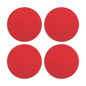 4PK Victor Sports Floor Marker Disc Outdoor Training Non-Slip Rubber Red 24cm