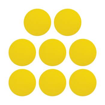 8PK Victor Sports Floor Marker Disc Outdoor Training Non-Slip Rubber Yellow 24cm