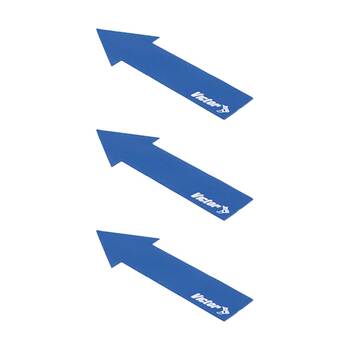 3PK Victor Sports Floor Marker Arrow Durable Non-Slip Rubber Blue 37x10cm
