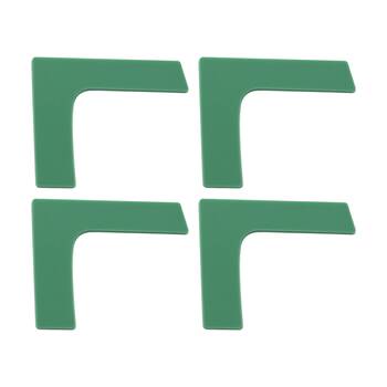 4PK Victor Sports Floor Marker Corner Durable Non-Slip Rubber Green 25x25x7cm