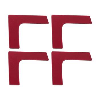 4PK Victor Sports Floor Marker Corner Durable Non-Slip Rubber Red 25x25x7cm