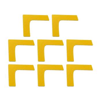 8PK Victor Sports Floor Marker Corner Durable Non-Slip Rubber Yellow 25x25x7cm