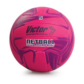 Victor Sports Pro Netball Size 5 Synthetic Rubber Training Pink
