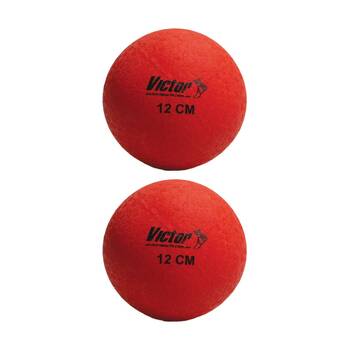 2PK Victor Sports Playball Rubber Durable Bounce Ball Active Play Red 12cm