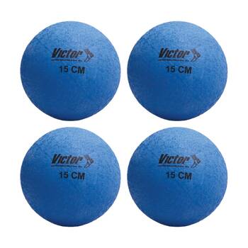 4PK Victor Sports Playball Rubber Durable Bounce Ball Active Play Blue 15cm