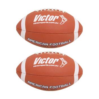 2PK Victor Sports American Football Mini Synthetic Rubber Grippy Ball