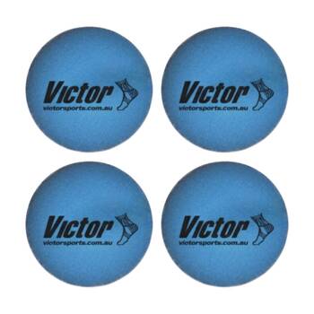4PK Victor Sports Hi Bounce Ball Single Multipurpose Rubber Game Assorted 6cm