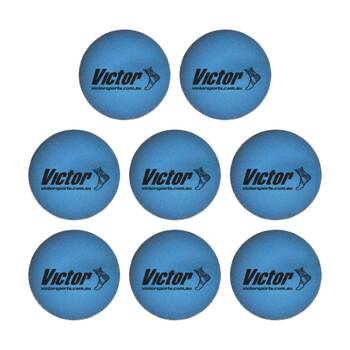 8PK Victor Sports Hi Bounce Ball Single Multipurpose Rubber Game Assorted 6cm