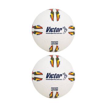 2PK Victor Sports Yard Ball Nylon Rubber Durable Multi-Use Play White Size 5