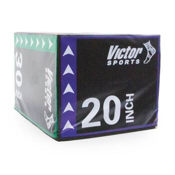 Victor Sports Plyometric Training Box 3 Height Options Durable PVC Foam 20kg