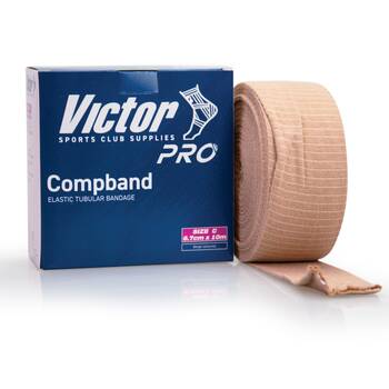 Victor Pro Compband Elasticated Tubular Limb Bandage Beige C 6.7cmx10m