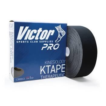 Victor Sports Pro Kinesiology Hypoallergenic Adhesive K-Tape Black 50mmx31.5m