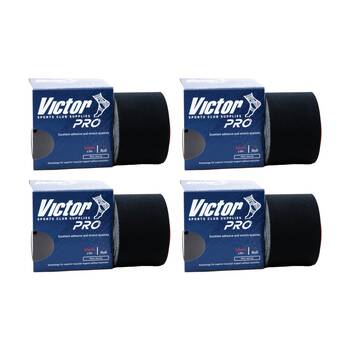 4PK Victor Sports Pro Adhesive Muscular Support K-Tape Black 50mmx5m