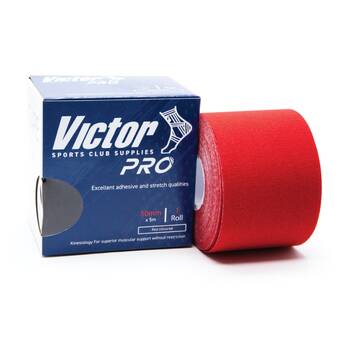 Victor Sports Pro Hypoallergenic Adhesive Muscular Support K-Tape Red 50mmx5m