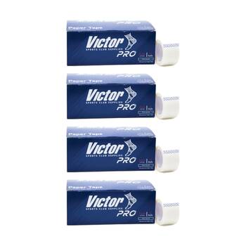 4x 12pc Victor Pro Hypollergenic Microporous Paper Tape Set White 25mmx9.1m
