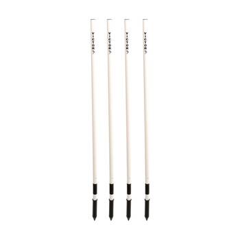 4pc Victor Sports Flexi-Safe Heavy Duty PVC Corner Post Set White 120cm