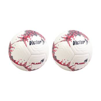 2PK Victor Sports Flame Soccer Ball Size 5 Textured PVC Training