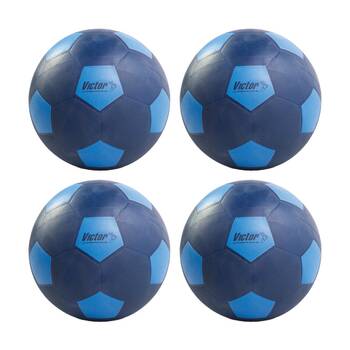 4PK Victor Sports Soccer Ball Rubber Size 3 Durable Training Navy Blue