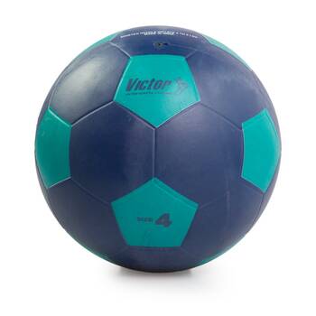 Victor Sports Soccer Ball Rubber Size 4 Durable Training Navy Green