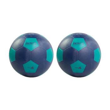 2PK Victor Sports Soccer Ball Rubber Size 4 Durable Training Navy Green