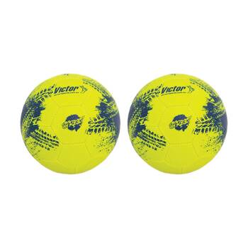 2PK Victor Sports Soccer Ball Street Durable Rubber Size 4 Yellow