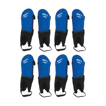 4PK Victor Sports Pro Armour Shin Guards Small Ankle Protection Pair Assorted
