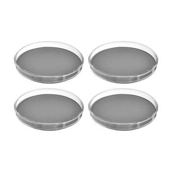 4PK The Container Store Turntable W/ Liner Shallow Plastic Lazy Susan Organiser