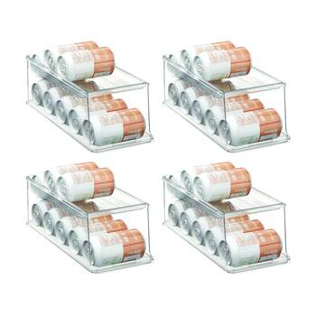 4PK The Container Store Soft Drink Can Organiser Stack Kitchen Storage Clear