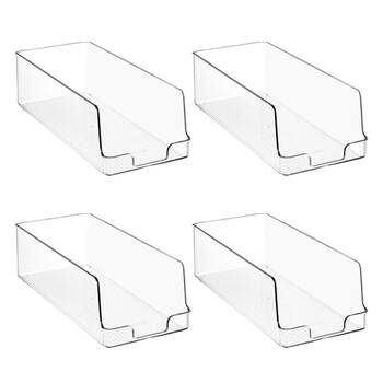 4PK The Container Store Soft Drink Can Organiser Plastic Kitchen Storage Clear
