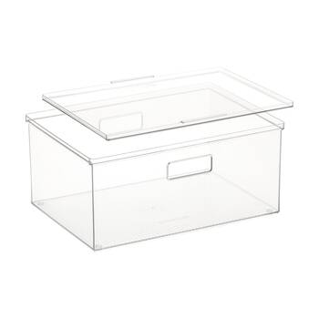 The Container Store Large Storage Box W/ Lid Clear 40x29x18cm