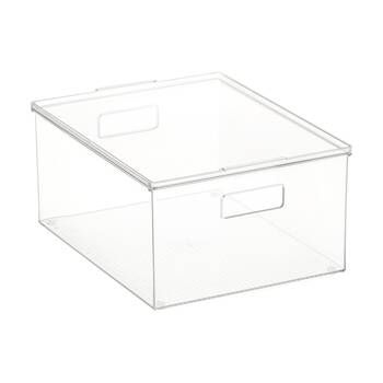 The Container Store Medium Storage Box W/ Lid Clear 39x30x18cm