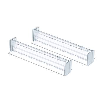 2pc The Container Store Expandable Drawer Divider Adjustable Insert Clear