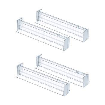 2x 2pc The Container Store Expandable Drawer Divider Adjustable Insert Clear