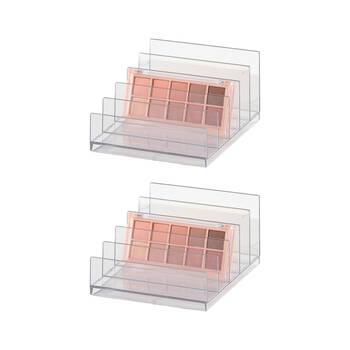 2PK The Conatiner Store Makeup Pallet Organiser Storage Clear