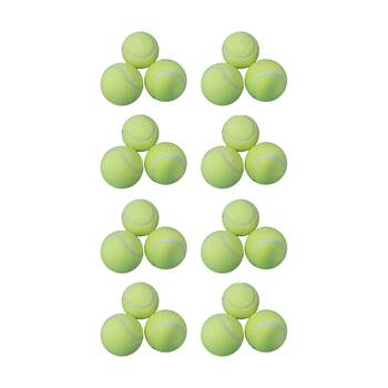 2x 12pc Victor Sports Tennis Ball Pressureless Training Balls Set Yellow