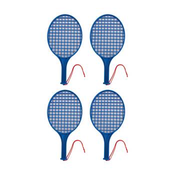 4PK Victor Sports Plastic Tennis Bat Lightweight Junior Blue 18.5 In