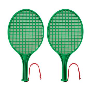 2PK Victor Sports Plastic Tennis Bat Lightweight Junior Green 18.5 In