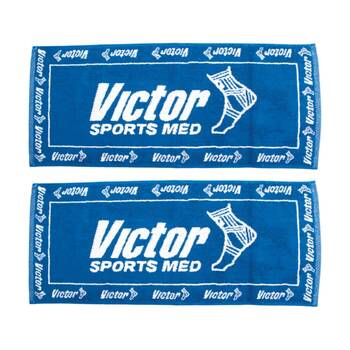 2PK Victor Sports Team Cotton Absorbent Hand/Gym Towel Blue Small 70cmx30cm