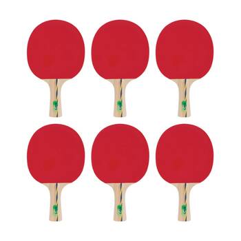 6PK Victor Table Tennis Bat Superspin 1 Star Hard Plywood Rubber 5mm