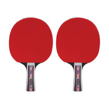 2PK Victor Table Tennis Bat Superspin 5 Star Hard Plywood Rubber 5mm