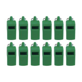 12PK Victor Sports Whistle Plastic Loud Clear Sound With Keyring Assorted