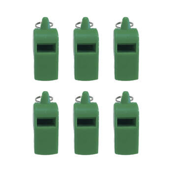 6PK Victor Sports Whistle Plastic Loud Clear Sound With Keyring Assorted
