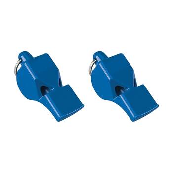 2PK Victor Sports Plastic Referee Whistle Loud Powerful Tone W/ Lanyard Assorted