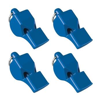 4PK Victor Sports Plastic Referee Whistle Loud Powerful Tone W/ Lanyard Assorted