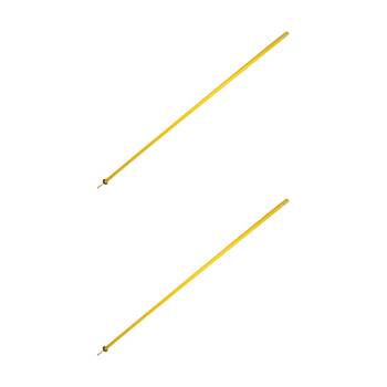2PK Victor Sports Agility Pole Training Aid With Removable Spike Yellow 1.8m